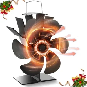 Heat Powered Wood Stove Fan for Buddy Heater - 6-Blade Fireplace Fan *TESTED*