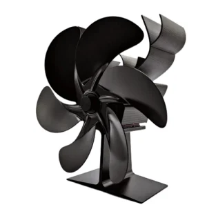 Metal 6 Blade Fireplace Fan Heat Powered Fan for Wood Burning Stove and Heater