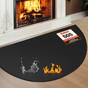 Fireplace Rugs Fireproof for Home Protection, 2' x 3'6