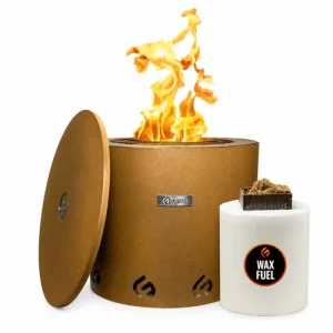 Eco Fuego, Corten Fire Pit, Smokeless Wax Outdoor Heater